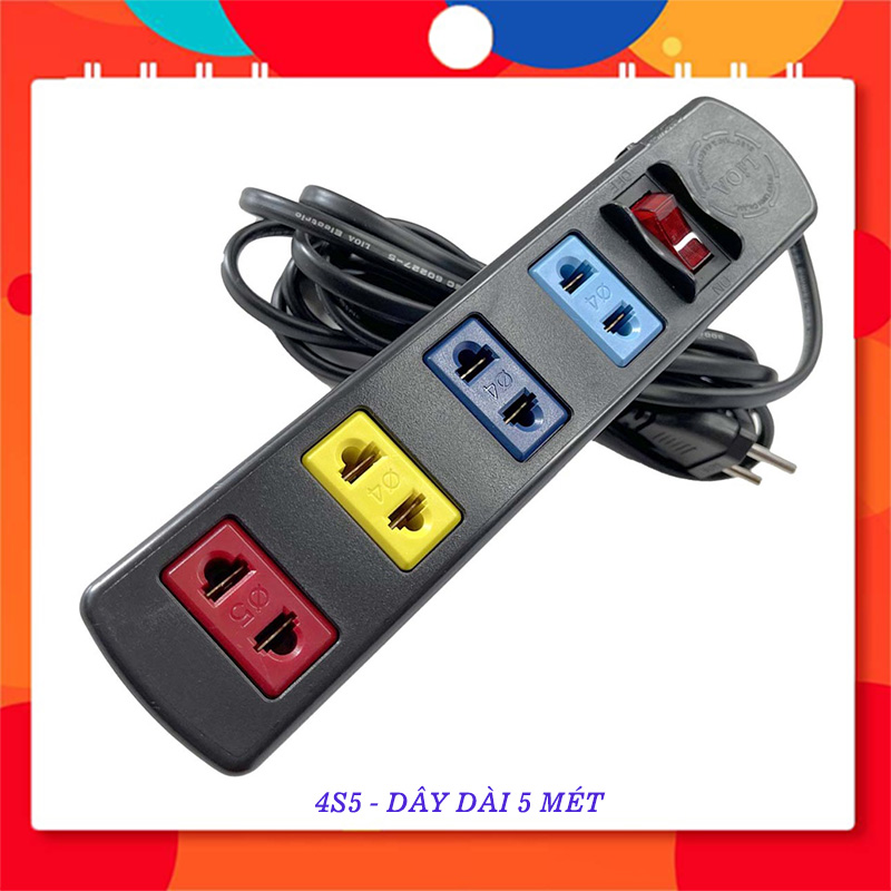 Ổ Cắm Kéo Dài LiOA 4S5 4 Ổ Cắm