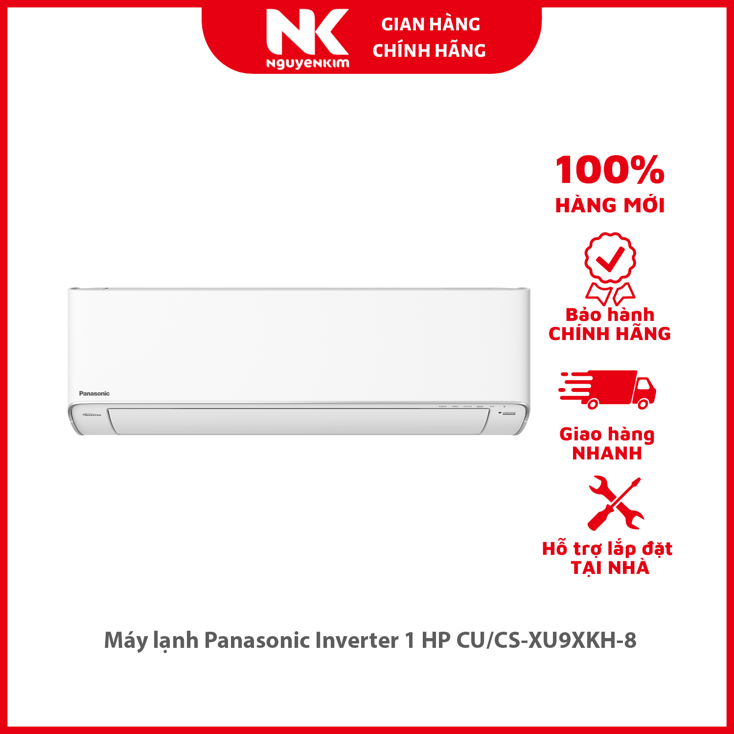 Máy lạnh Panasonic Inverter 1 HP CU/CS-XU9XKH-8 - Hàng Chính Hãng [Giao hàng toàn quốc]