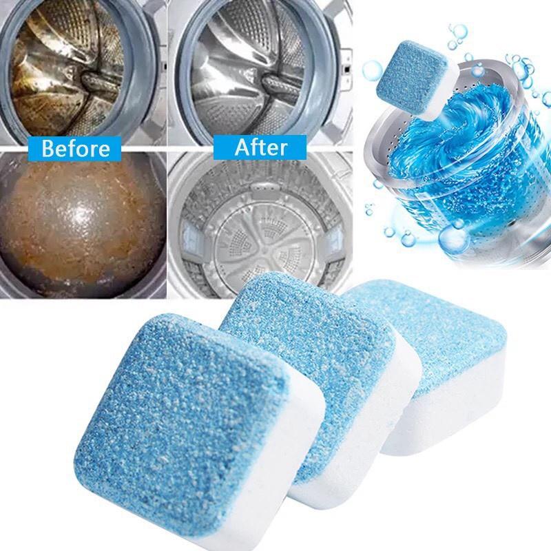 Viên Tẩy Lồng Máy Giặt Hộp 12 Viên Vệ Sinh, Sủi Sạch Vi Khuẩn, Tẩy Sạch Cặn Bẩn Lồng Giặt - 206858