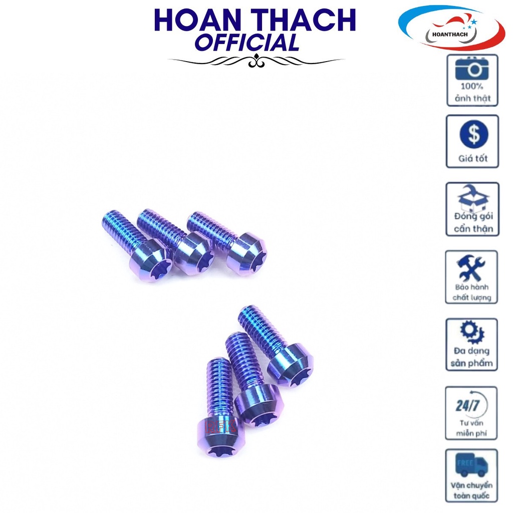 Ốc Gr5 Titan 6L15 Trụ Tím dùng cho nhiều dòng xe SP010498 (giá 1 con)