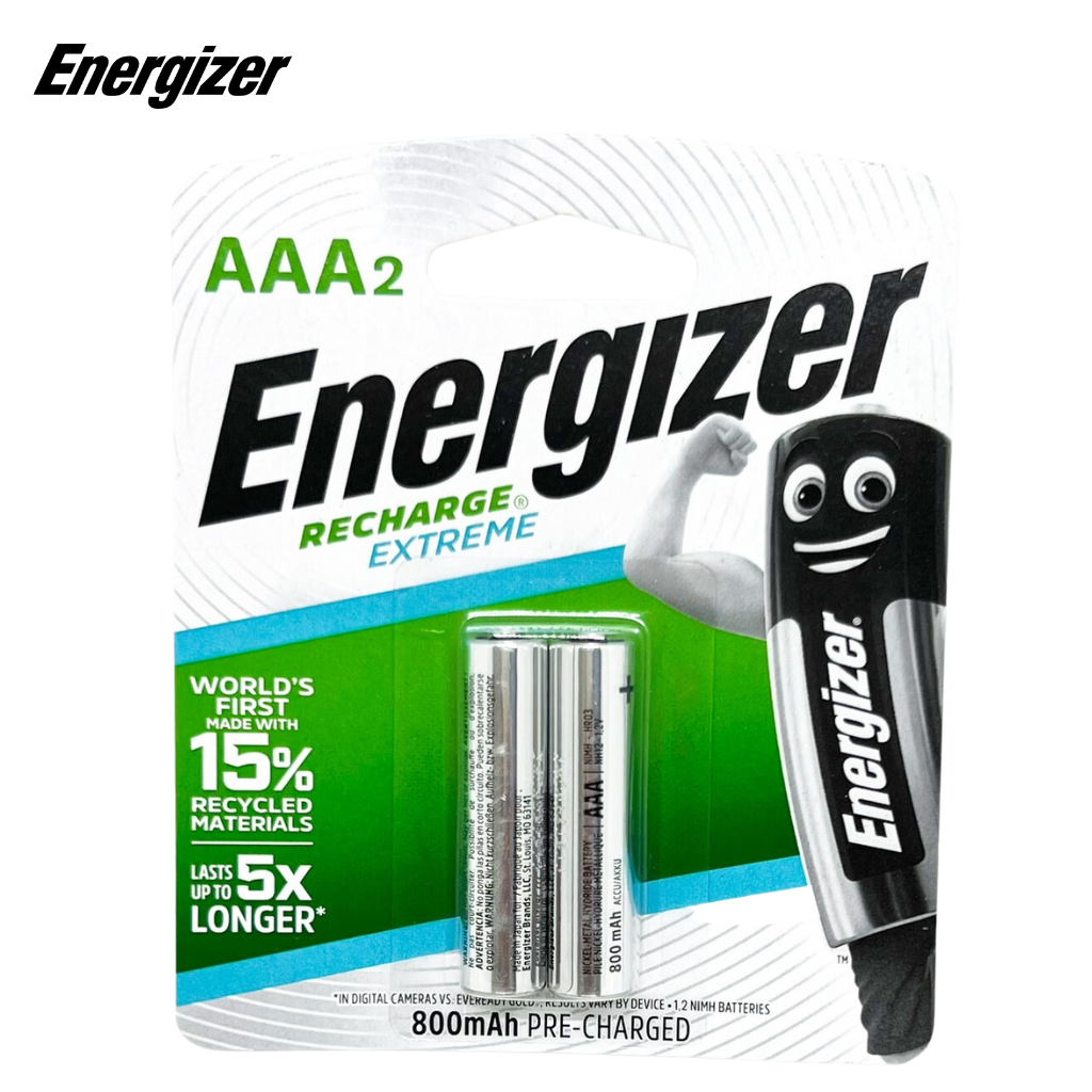 Vỉ 2 Viên Pin Sạc AAA Energizer 800 mAH Made In JAPAN - Hàng chính hãng