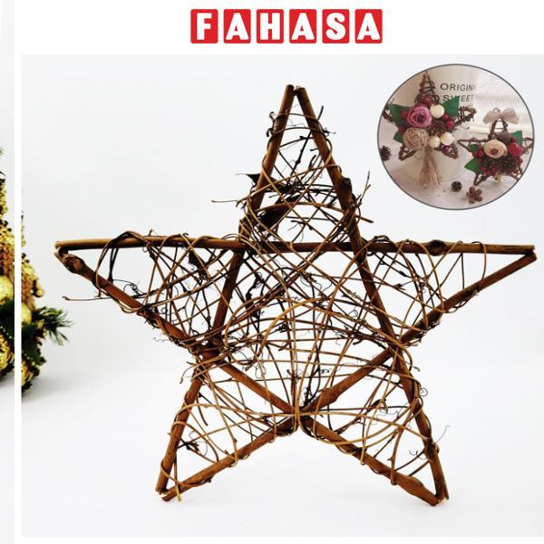 Vòng Cỏ Ngôi Sao Trơn 20 cm - Trang Trí Giáng Sinh - Vinacraft