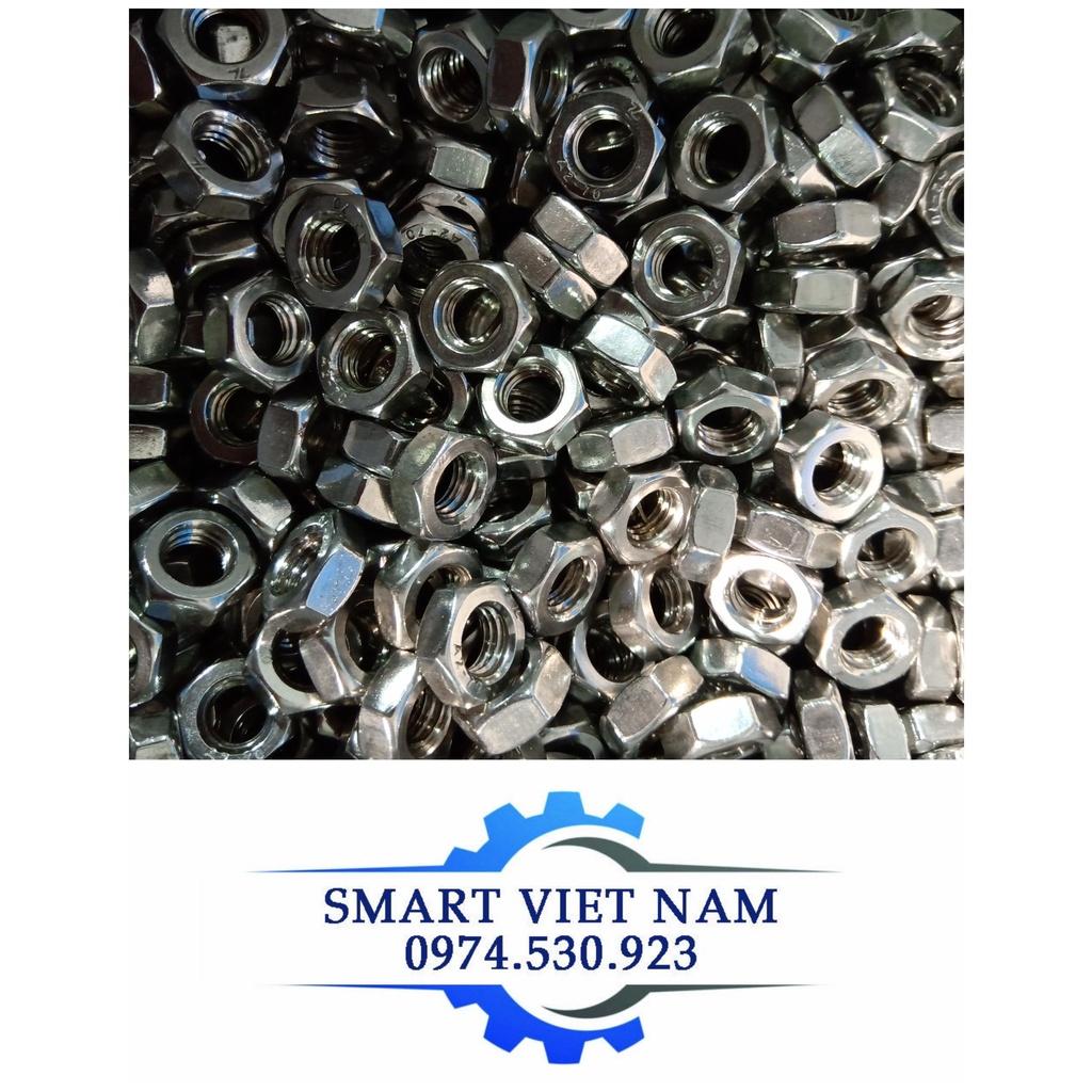 Vít pake M5 đầu dù + Ecu thường,combo 100 bộ inox 201