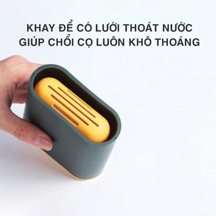 Chổi vệ sinh bồn cầu toilet, vệ sinh nhà tắm, cọ silicon siêu sạch tiện lợi GD98