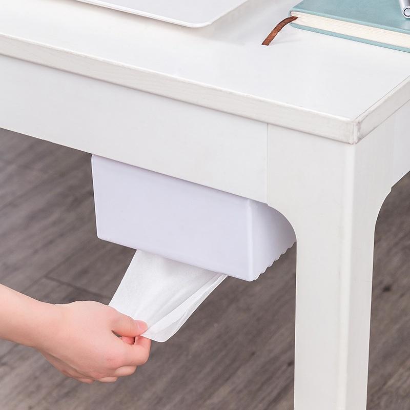 Hộp Đựng Khăn Giấy Gắn Tường Bằng Nhựa Không Cần Đục Lỗ Chống Bụi Màu Sắc Sáng Tạo