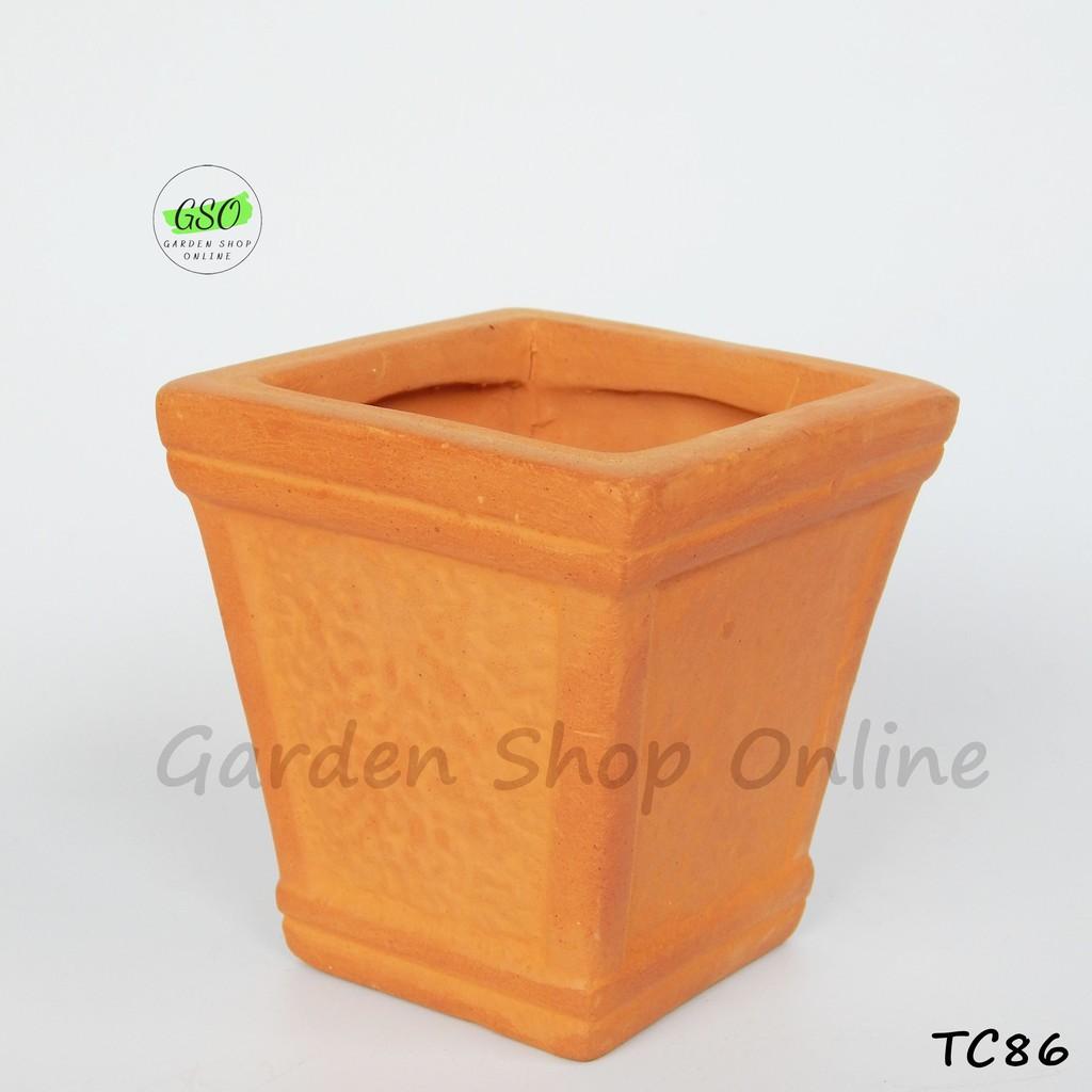 Chậu trồng cây đất nung cao cấp, chậu trồng sen đá, xương rồng mini thiết kế hoa văn nổi