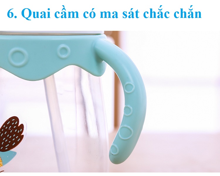 Bình Tập Uống, Bình Nước Chống Rỉ Nước Ống Hút Mềm Cho Bé Gái