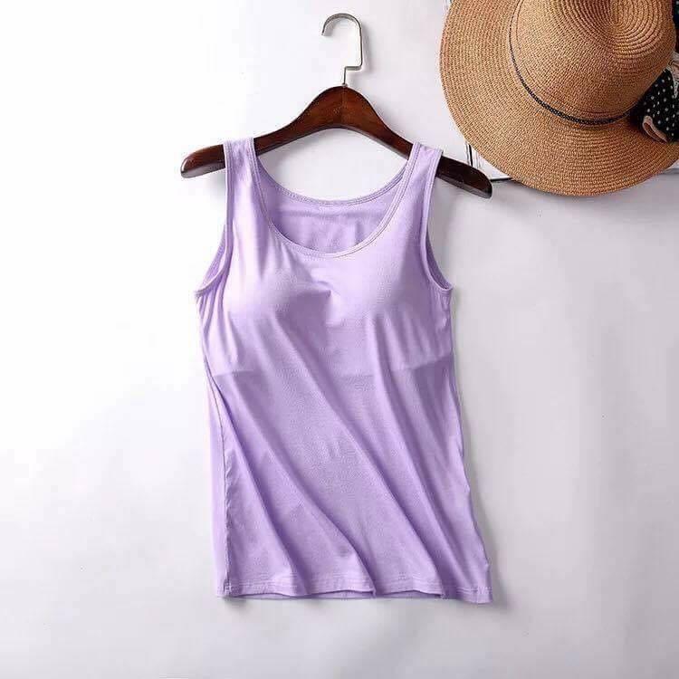 Áo yoga cotton 2 lớp, liền bra PYM SPOT thoáng mát, thoải má