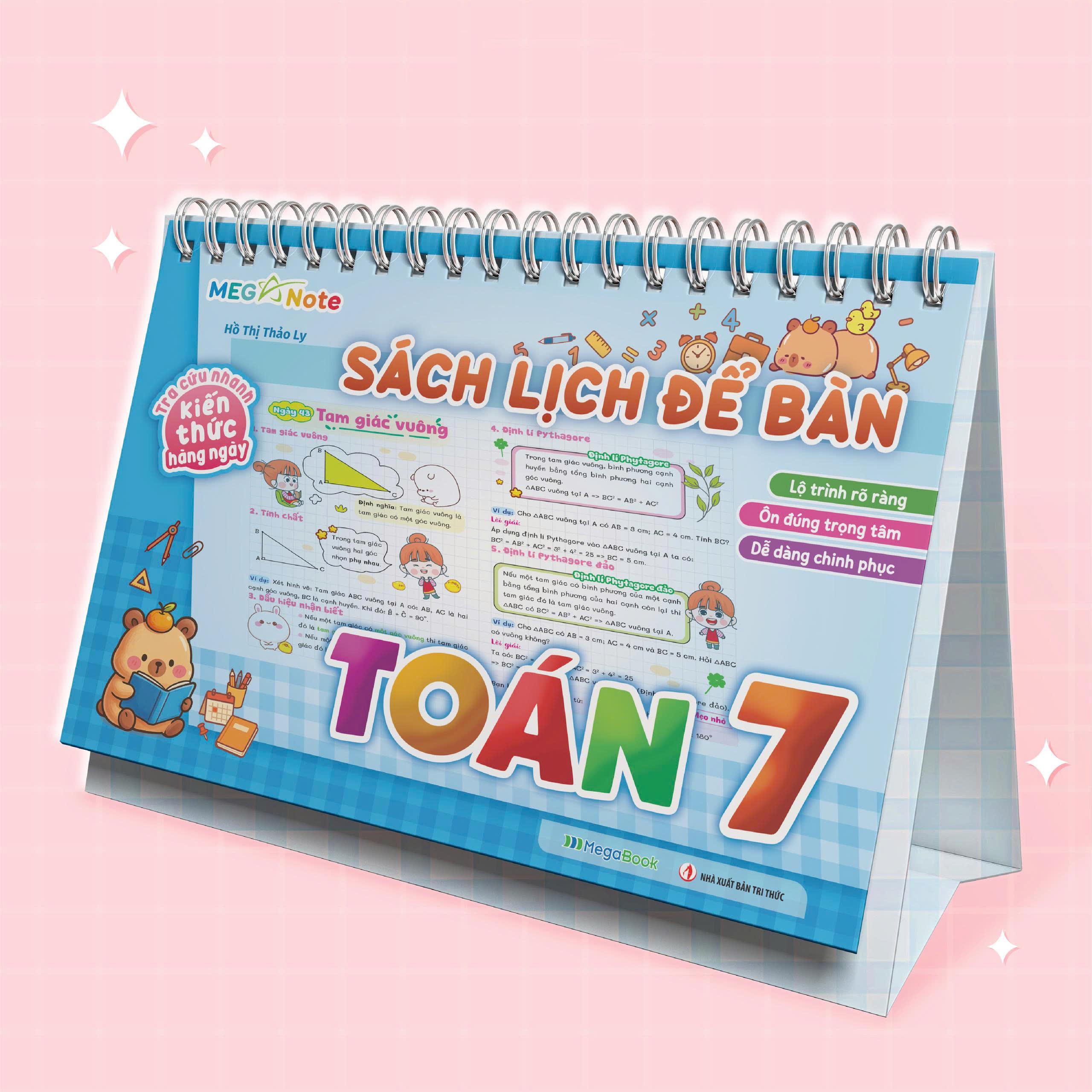 Sách - Sách Lịch Để Bàn - Tra Cứu Nhanh Kiến Thức Hàng Ngày - Toán 7