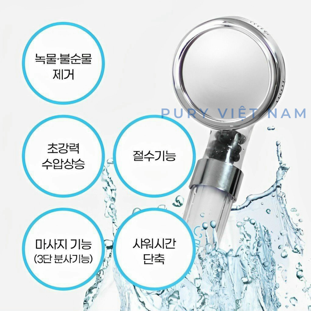 Đầu Vòi Sen Tắm Lọc Nước, Tăng Áp, Khử Clo