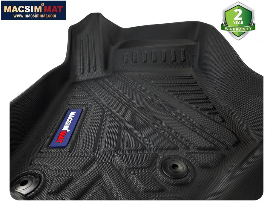 Thảm lót sàn xe dành cho Peugeot 2008 2014 - nay Nhãn hiệu Macsim chất liệu nhựa TPV cao cấp màu đen