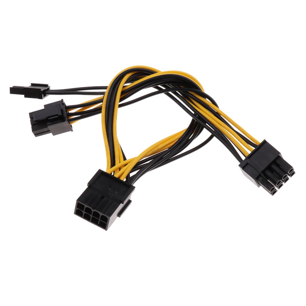 5xPCI E 8 Pin to Dual 8 Pin / PCIe 8 Pin 2x Graphics Video Power Cable