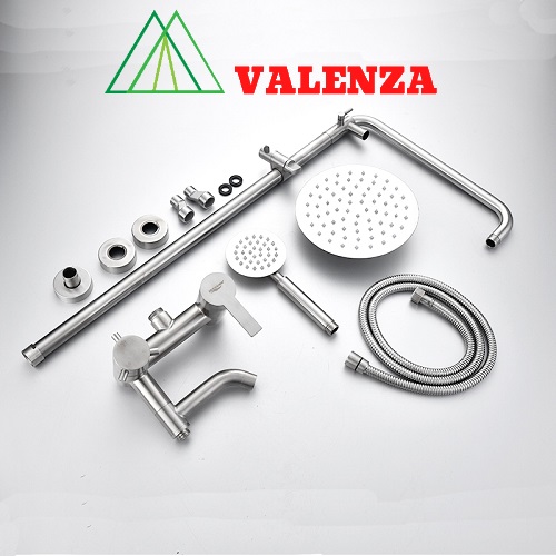 Bộ sen cây tắm đứng inox sus304 nóng lạnh Valenza SCT-01