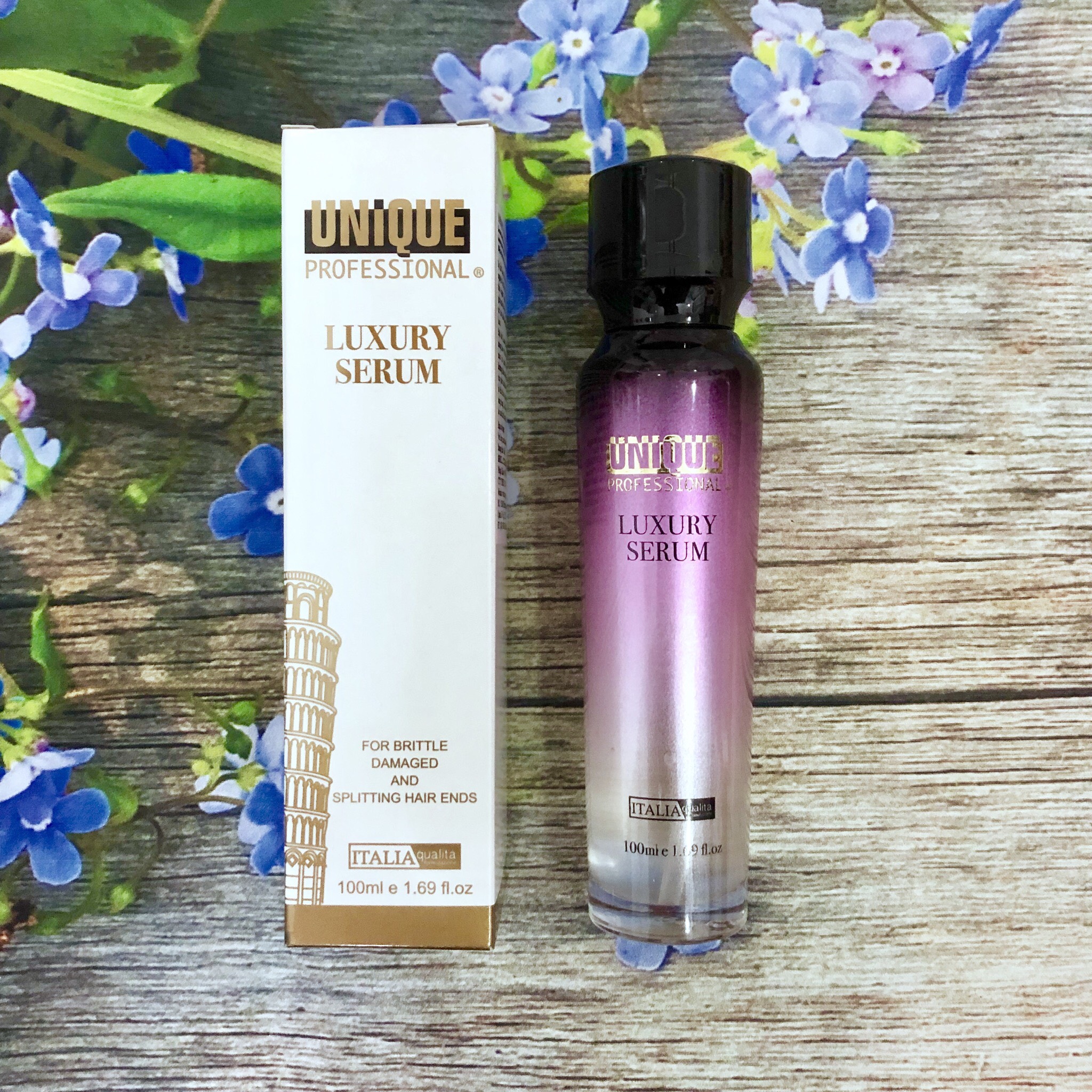 Tinh dầu UNIQUE Luxury Serum từ dầu Argan Oil, Organic Olive dưỡng tóc cao cấp hương nước hoa 100ml