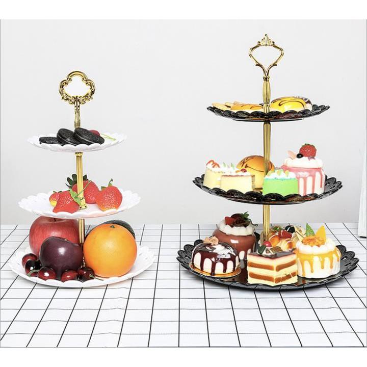 Bộ 2 dĩa ăn Tây Âu 3 tầng