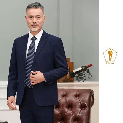 Bộ Vest Nam Trung Niên Màu Đen, Xanh, Vàng 2 Khuy Chuẩn Phom Đứng Tuổi
