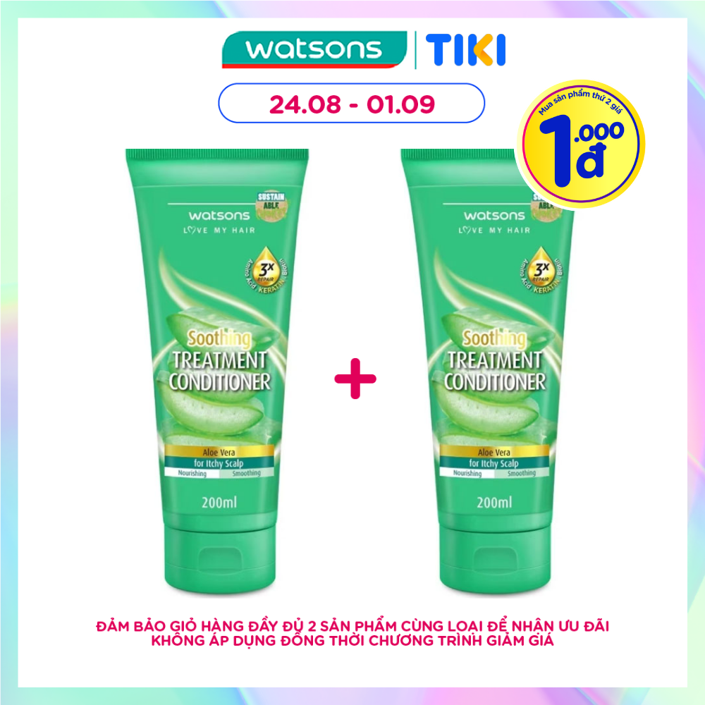 Dầu Xả Watsons Treatment Conditioner Lô Hội For Itchy Scalp 200ml