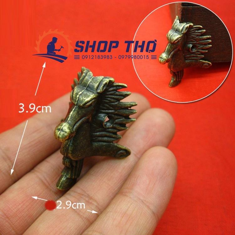 Chân hộp giả cổ Mã thủ 39x29mm