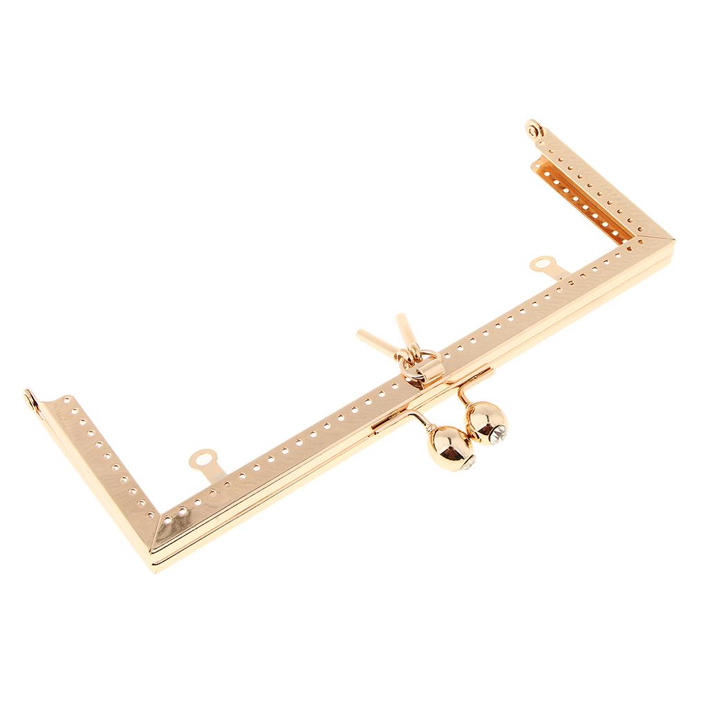 Vàng Tự Làm Ví Túi Xách Tay Cầm Đồng Tiền Túi Kim Loại Hôn Khóa Khóa Khung Hàng Thủ Công 20.5 Cm