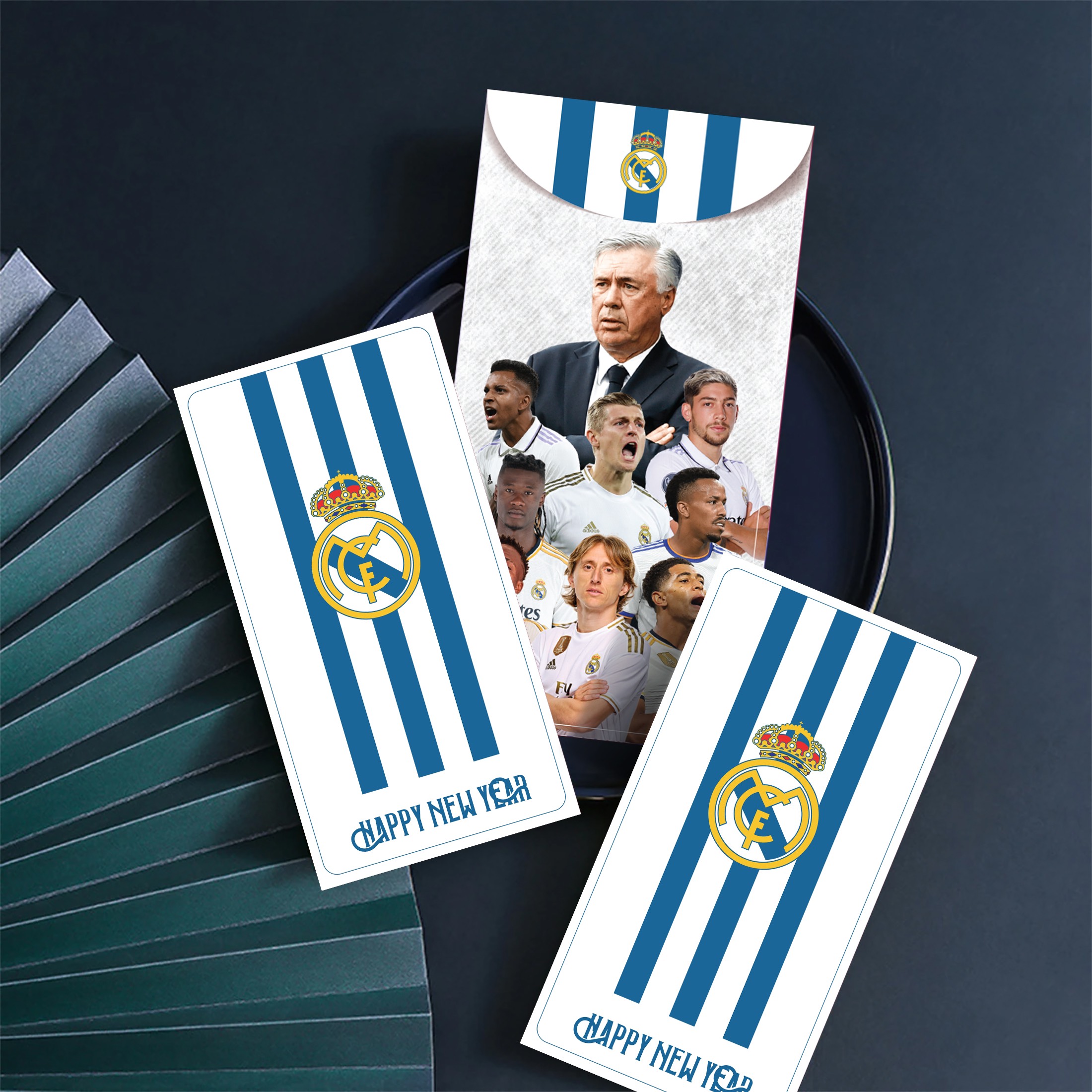 COMBO 10 Bao Lì Xì Năm Mới 2024 Giáp Thìn (FC REAL MADRID) 8X16cm – Đẹp - Ý Nghĩa