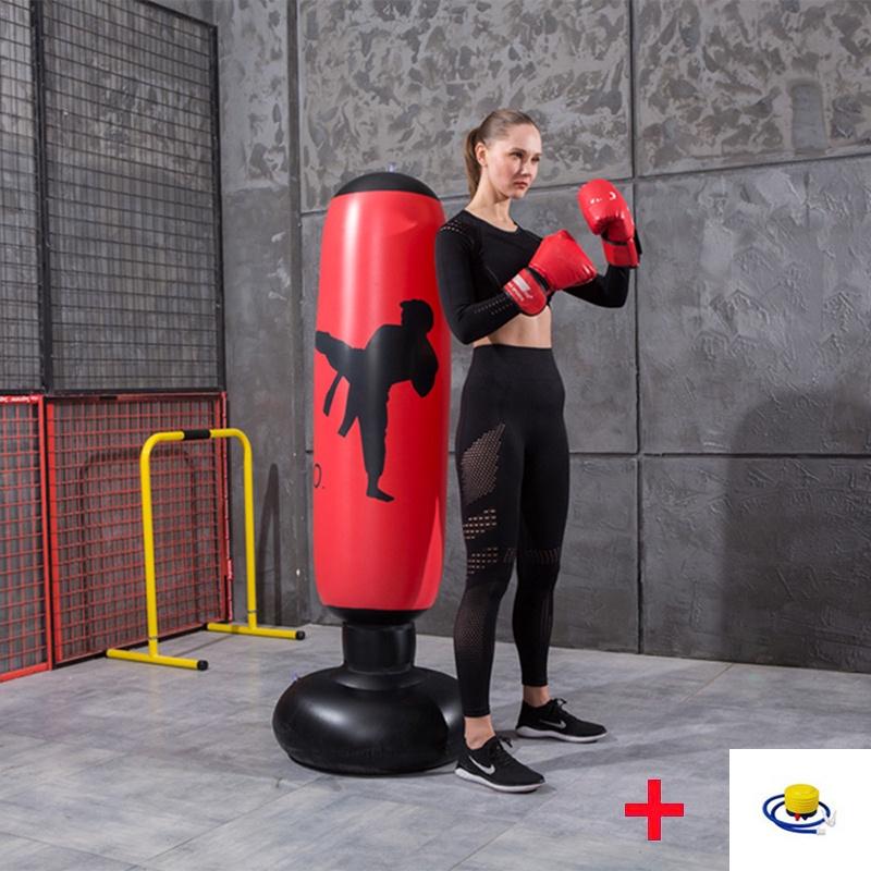 Bao Trụ Đấm Bốc Tự Cân Bằng - PURE BOXING 160cm Đường Kính 48cm - Tặng Kèm Bơm Hơi