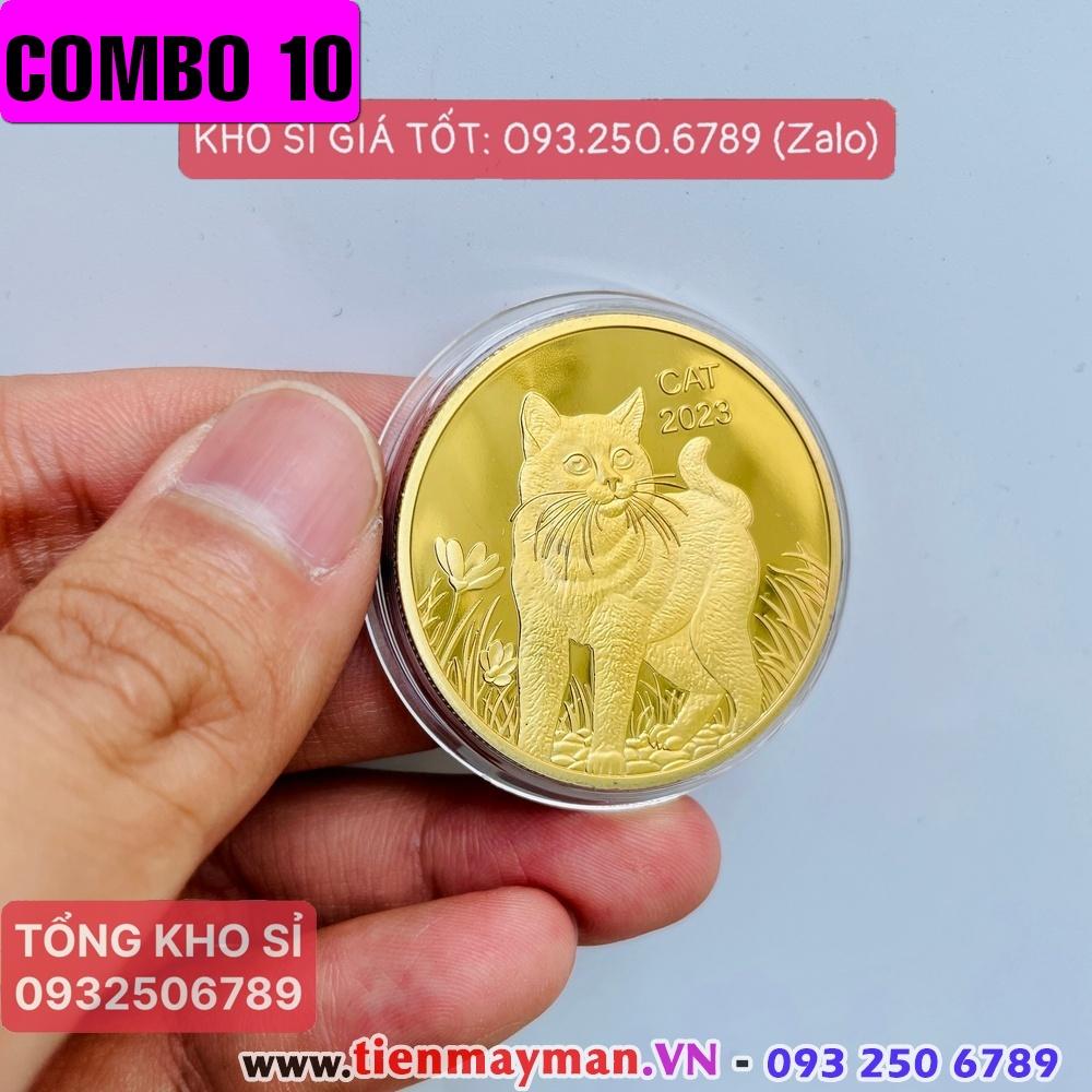 COMBO 10 Đồng Tiền Xu Hình Mèo Vàng của Úc sang chảnh