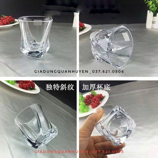 Bộ 6 cốc thủy tinh xoáy cao cấp 4009