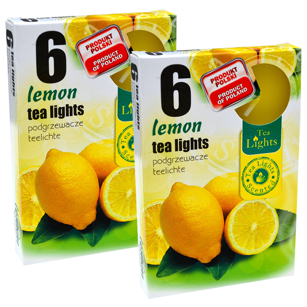 Combo 2 hộp 6 nến thơm tinh dầu Tealight Admit Lemon - hương chanh tươi, nến trang trí, thơm phòng, thư giãn, khử mùi