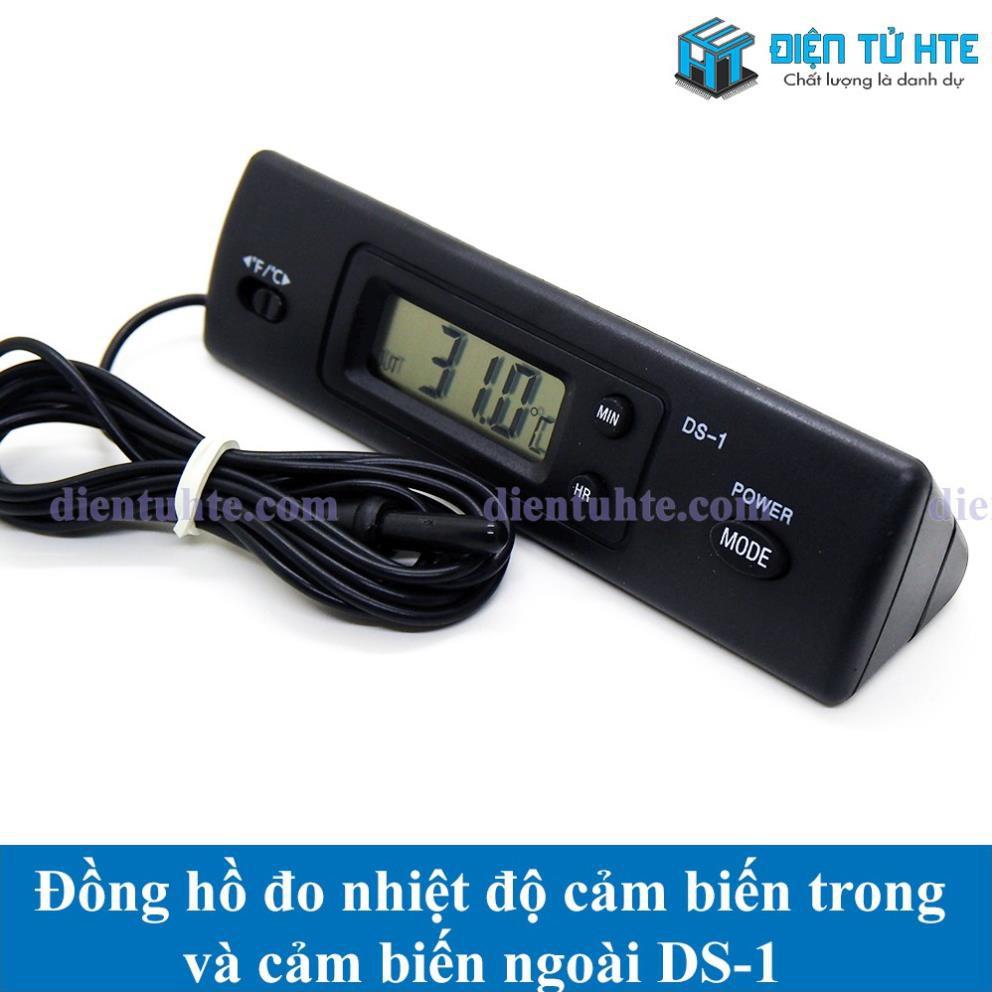 Đồng hồ hiển thị nhiệt độ 2 cảm biến trong và ngoài DS-1