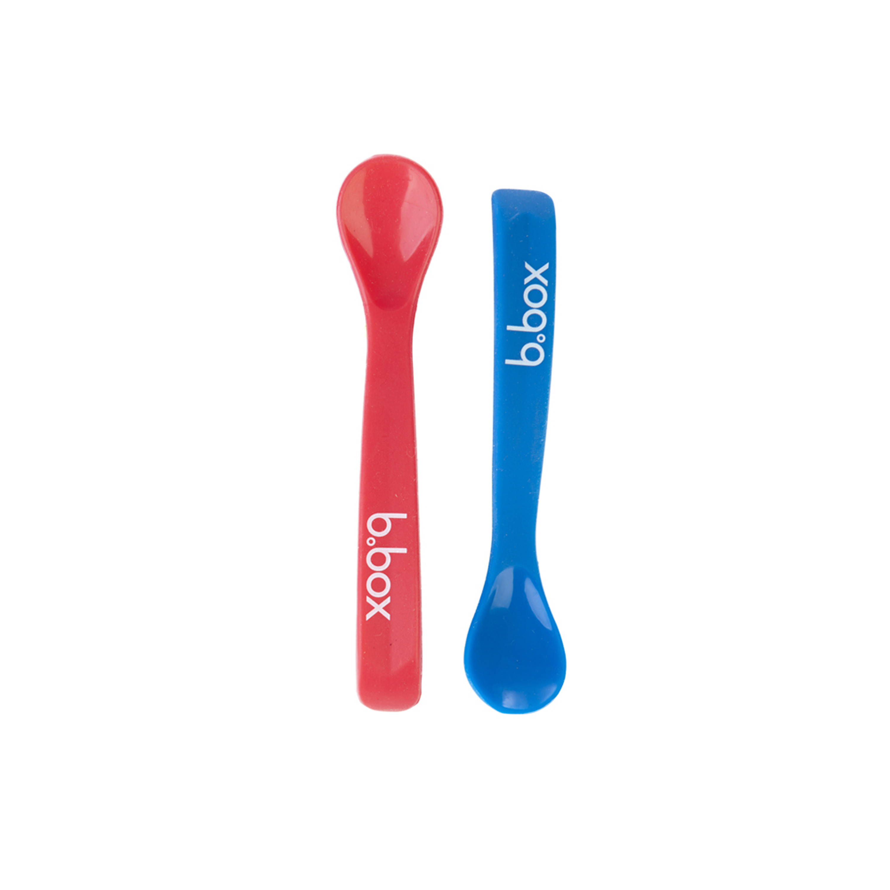 b.box Muỗng silicone cho bé ăn dặm (set 2 cái) - Bộ Đôi Đỏ Xanh