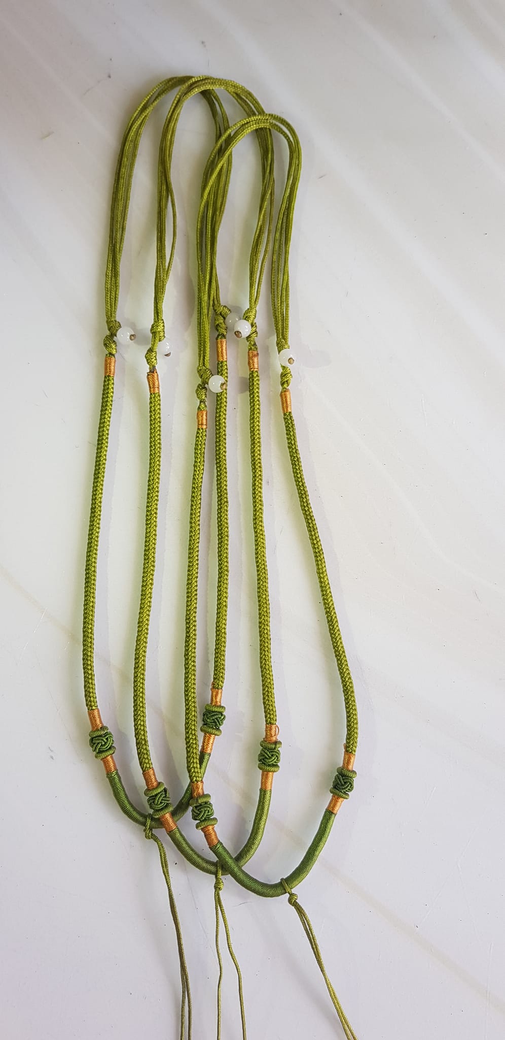 Sợi Dây Đeo cổ mới Xanh Lá Kiểu dạng rút đẹp Size 3mm x dài trồng cổ Anh Chị tự chỉnh theo ý 23cm - 30cm Phối với mặt Phật, mặt dây chuyền nam nữ đeo được hết rẻ đẹp ạ