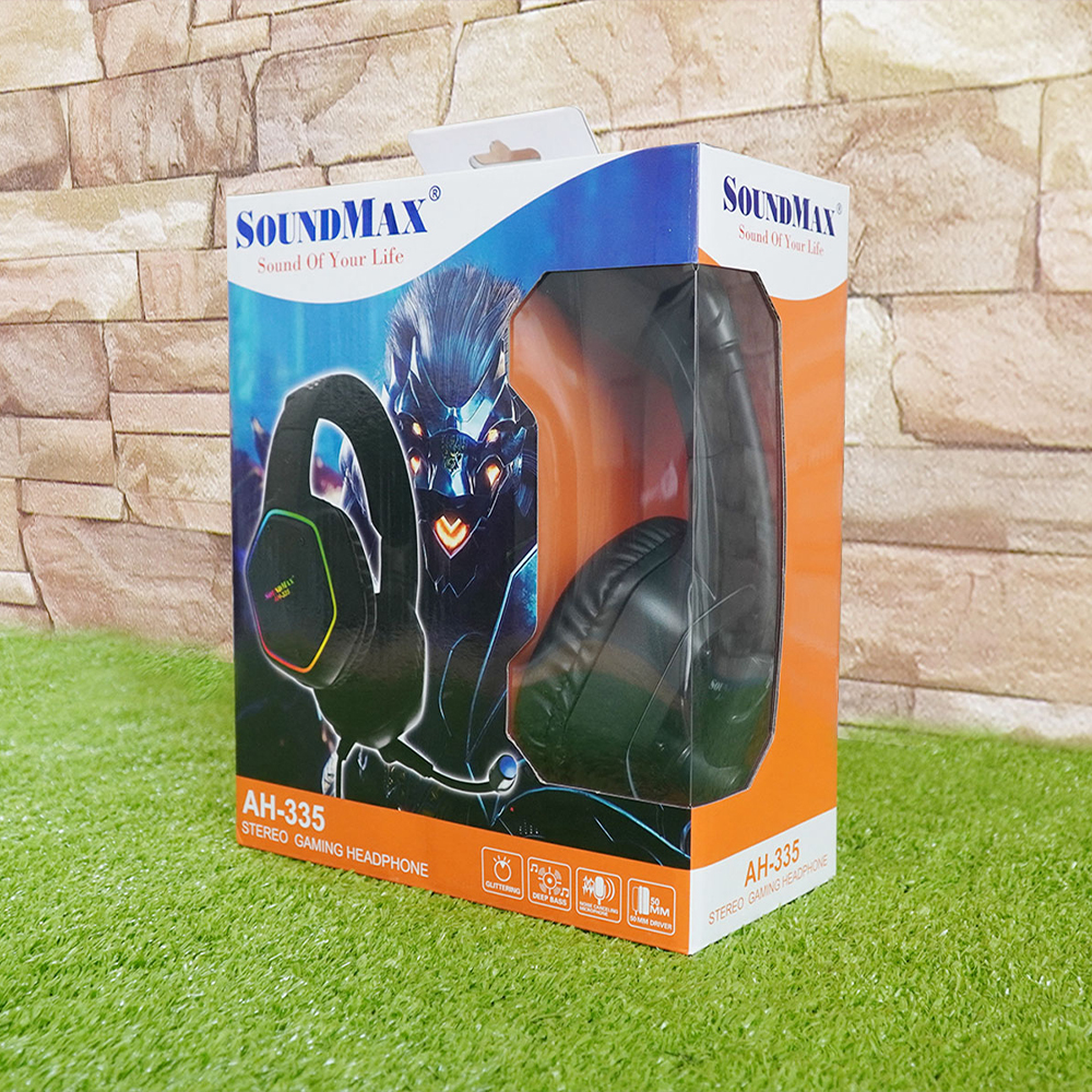 Tai Nghe Chụp Tai Có Micro Tích Hợp SoundMax AH-335 | Tai Nghe Chơi Game Có Đèn LED RGB SoundMax AH335 | Gaming Headset - Hàng Chính Hãng