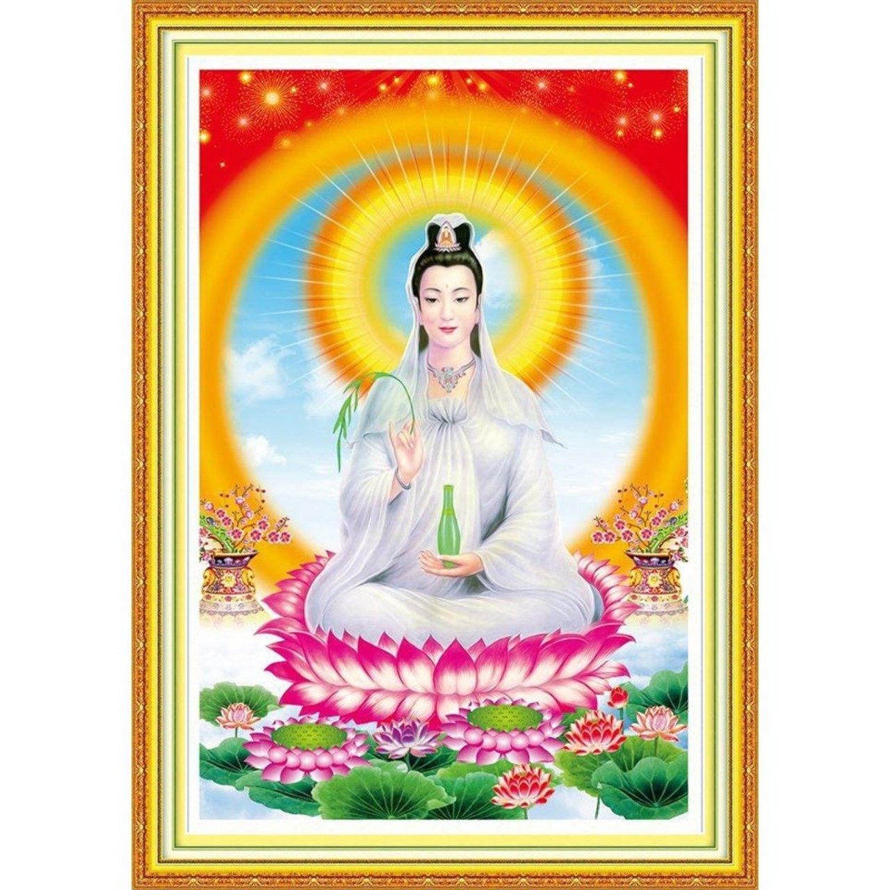 Tranh đính đá Quan Âm Bồ Tát - chưa đính