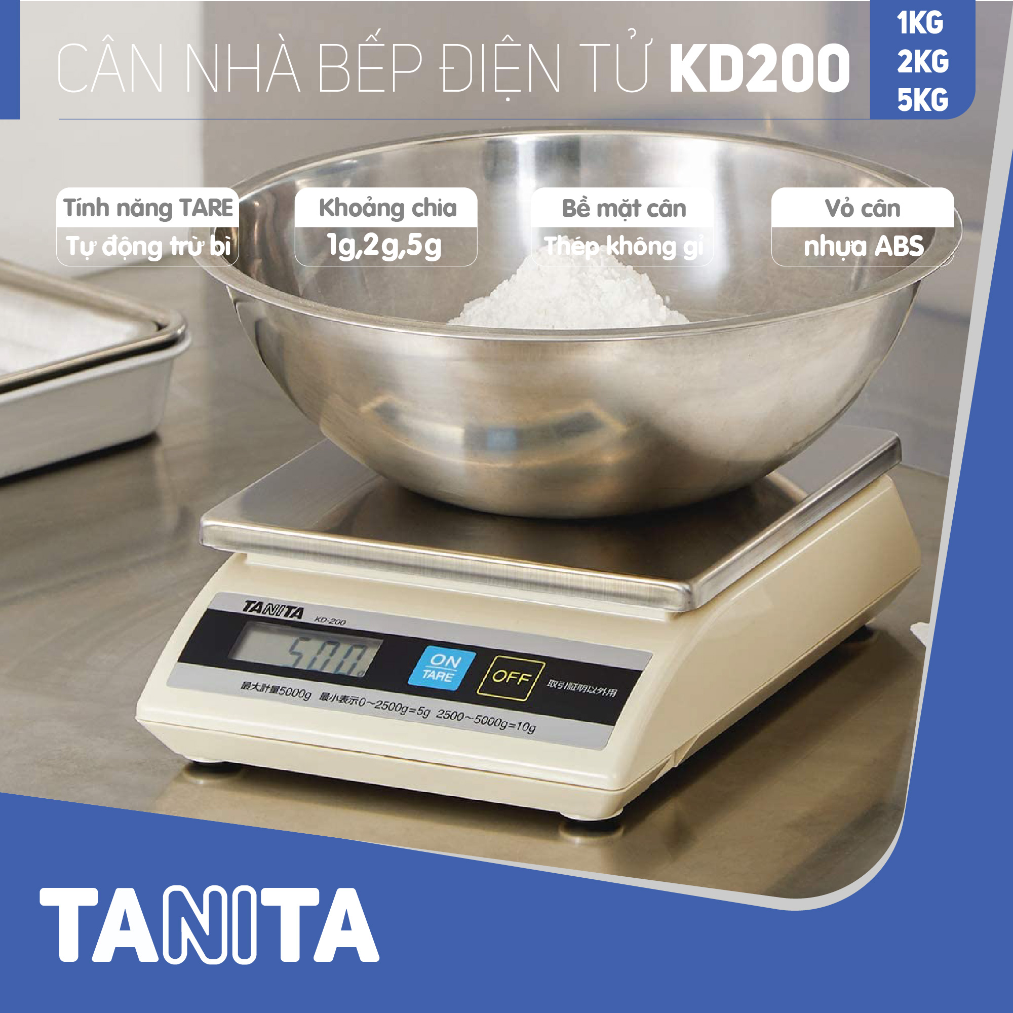 Cân điện tử nhà bếp TANITA KD200 (Chính hãng Nhật Bản), Cân nhà bếp 1kg, Cân nhà bếp 2kg, Cân nhà bếp 5kg, Cân Nhật, Cân trọng lượng, Cân chính hãng, Cân thực phẩm, Cân thức ăn, Cân tiểu ly điện tử, Cân chính xác