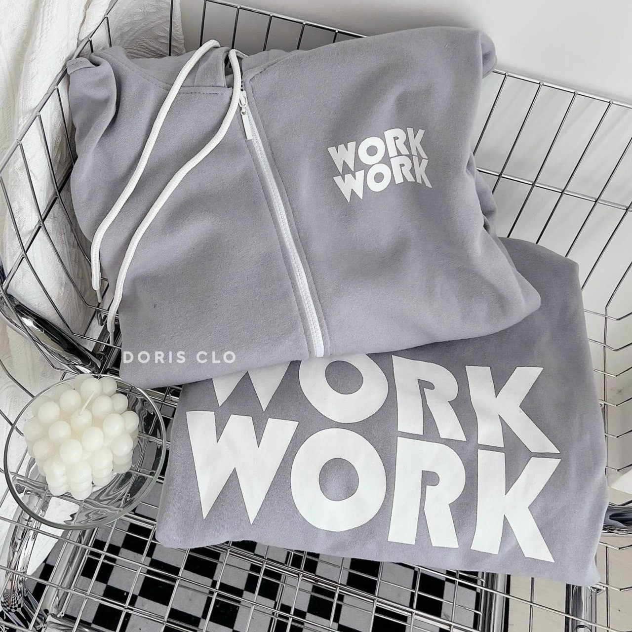 Áo Hoodie WORK Nỉ Bông Form Unisex nam nữ nón 2 lớp trùm đầu, Áo Khóa Hoodie Nam Nữ Unisex WORK Vải Nỉ Ngoại Mềm Mịn Phong Cách Mới Cực Hot