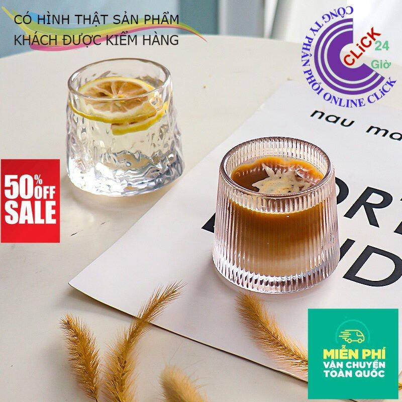 Bộ 6 Cốc Xoay Ly Uống Rượu Whiskey Cốc Vại Đứng Cốc Con Quay Thủy Tinh Cường Lực Đế Xoay - Hàng Cao Cấp