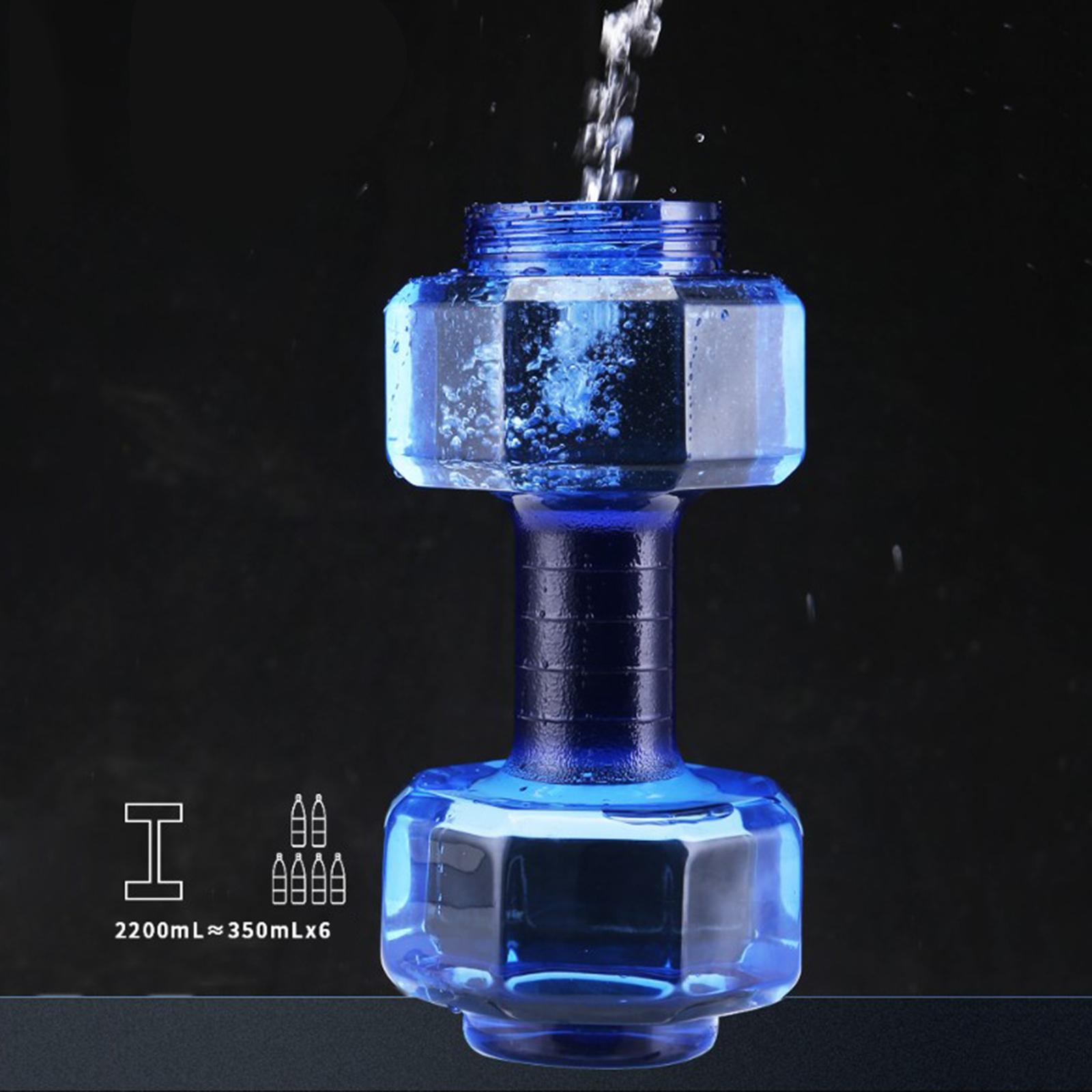 2xFitness Dumbbells Weight Strong Water Drinks Bottle 2600ml Blue