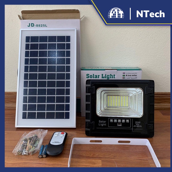 Đèn Pha Năng Lượng Mặt Trời JinDian JD-8825L Công Suất 25W
