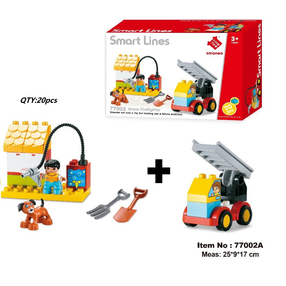 Bộ đồ chơi  lắp ghép xếp hình Smoneo Duplo  - 20 mảnh ghép Toyshouse - 77002