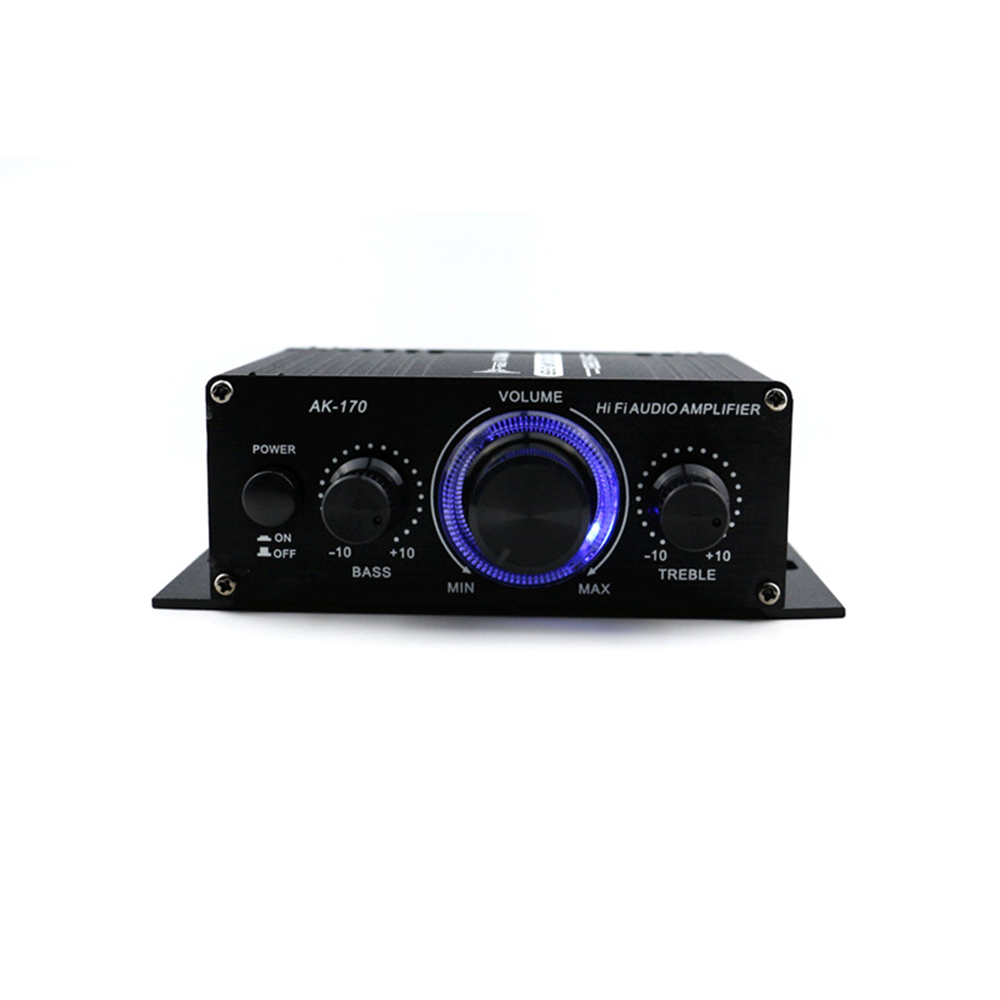 Bộ Khuếch Đại Âm Thanh Công Suất Nhỏ AK170 12v AMP 20w + Điều Khiển Âm Lượng Bass Treble 20W Cho Xe Hơi