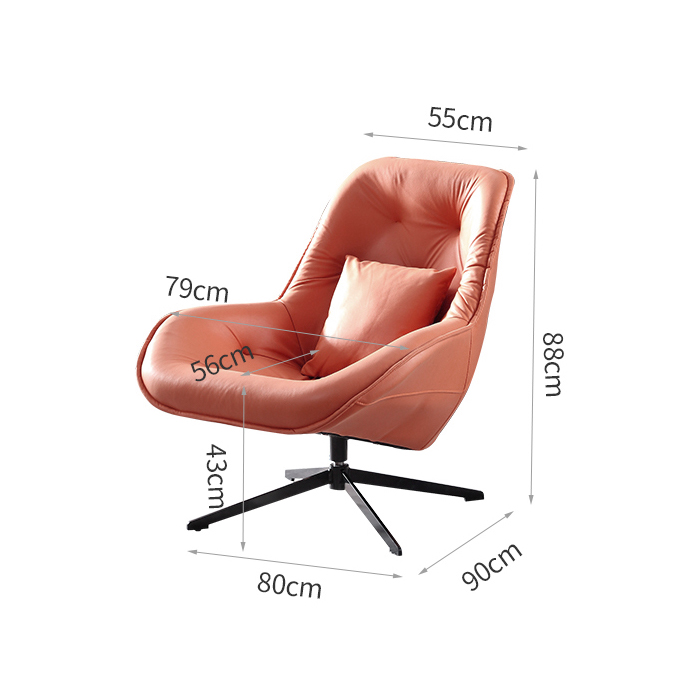 Ghế Thư Giãn Hiện đại bọc Da cao cấp chân kim loại bền đẹp - Ghế Sofa đa năng Xoay 360 độ Tiện lợi Sang trọng GHT012 Giao màu ngẫu nhiên