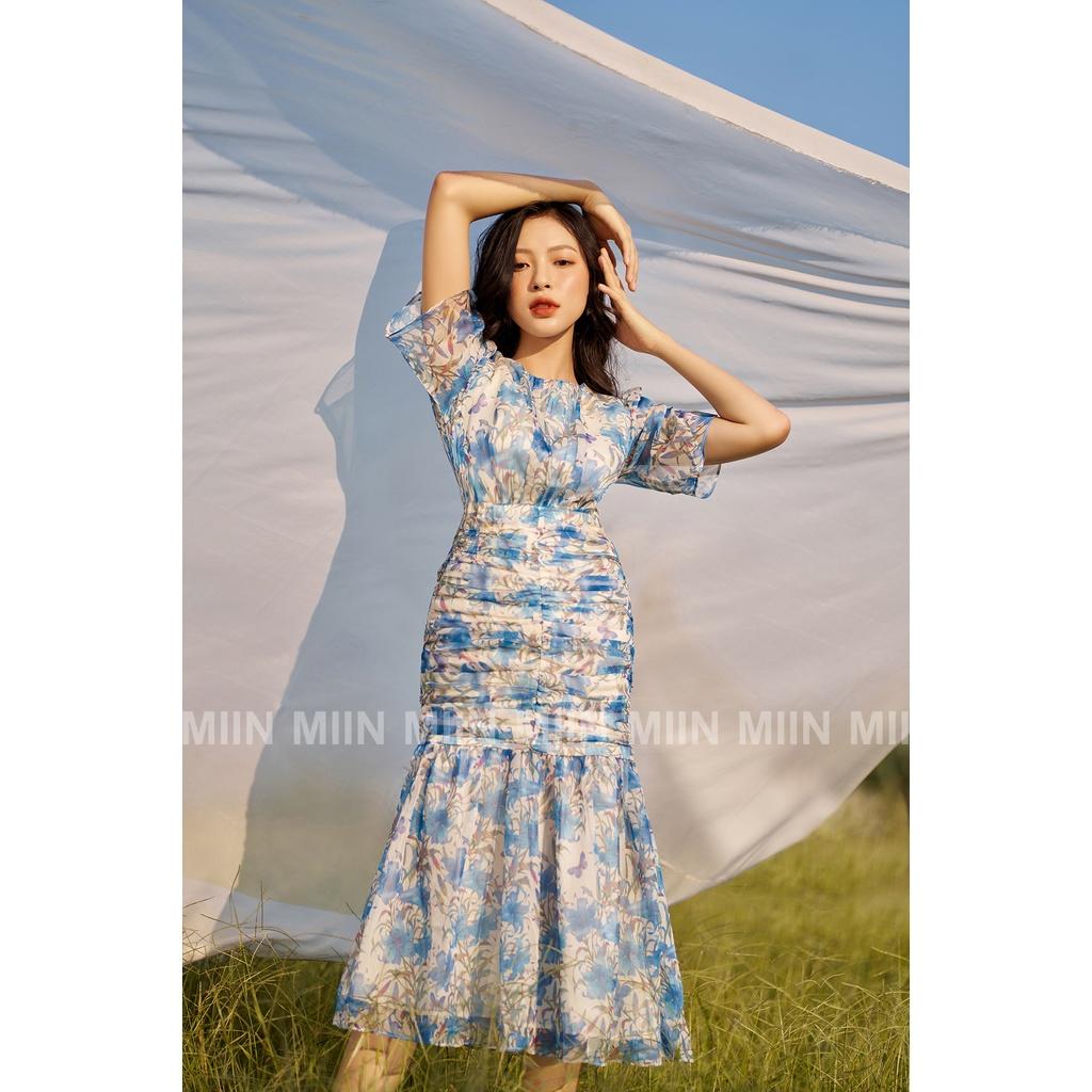 D00529 - Đầm thiết kế cao cấp model fish đuôi cá voan tơ hoa Miu Store