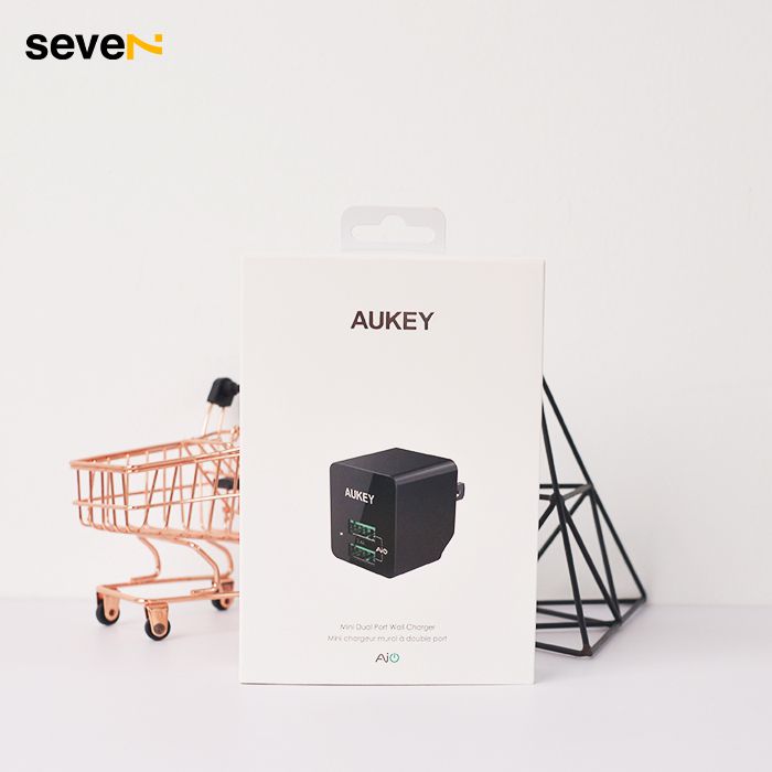 CỦ SẠC AUKEY 2 CỔNG PA-U32 12W CỔNG USB – A Hàng Chính Hãng