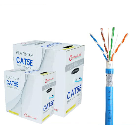 Cáp Mạng Golden Link Sftp Cat5E Chống Nhiễu Xanh Dương, 305M - Hàng Chính Hãng