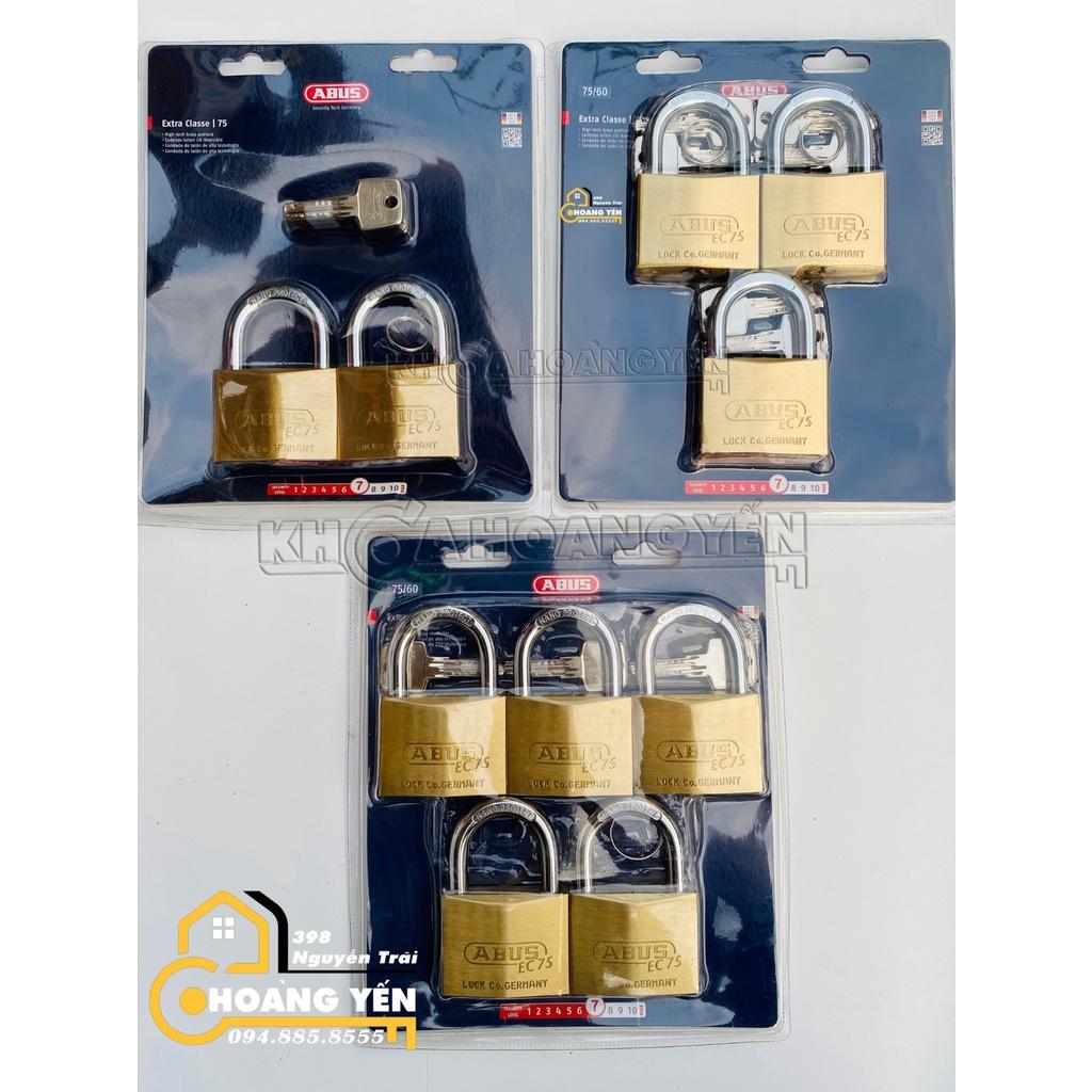 Khóa Abus 75/60mm, Bộ 5 ổ khóa mở cùng 1 chìa Masterkey Abus 75/60 MK5