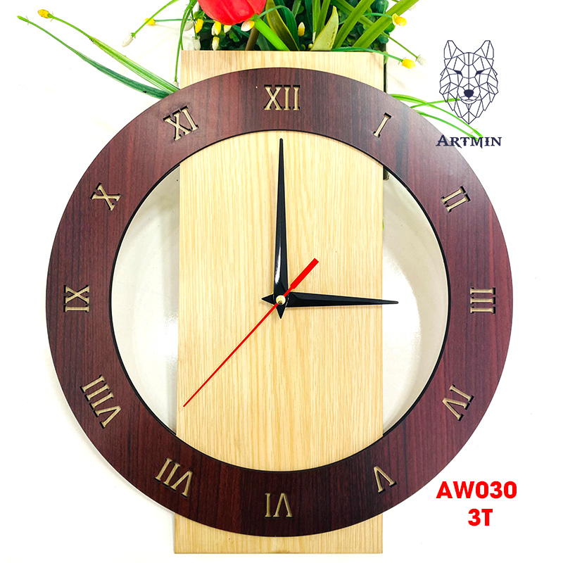 AW030 - Đồng Hồ Gỗ Decor Trang Trí Nhà Cửa – Đồng Hồ Treo Tường Được Yêu Thích