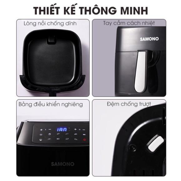 HOẢ TỐC - Nồi chiên không dầu dung lượng 8L SAMONO SW-AFBE08 - hàng chính hãng