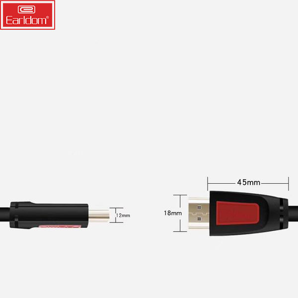 Cáp HDMI Earldom W09 (1,5m, 3m, 5m) - Hàng Chính Hãng