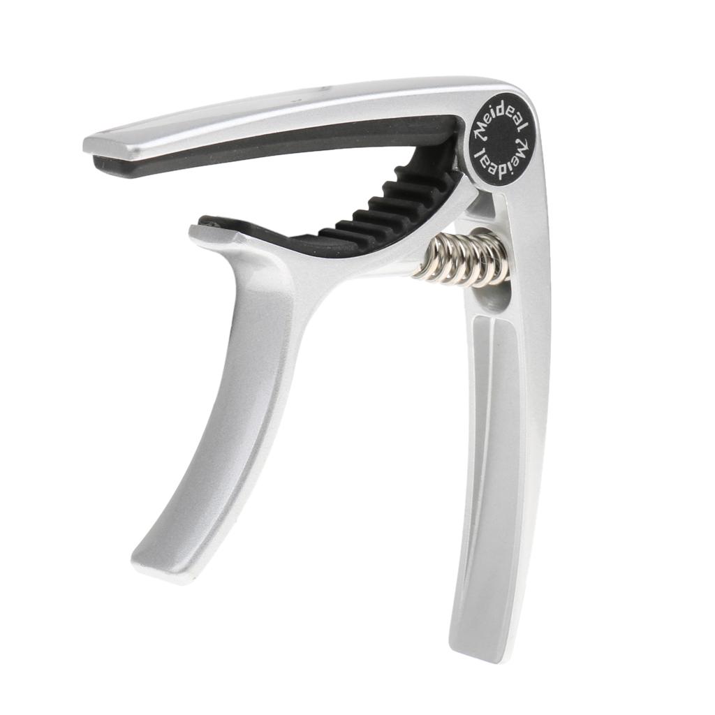 Bạc Guitar Thay Đổi Nhanh Đàn Ukulele Lò Xo Thép Capo Kẹp Nghe Nhạc Cụ