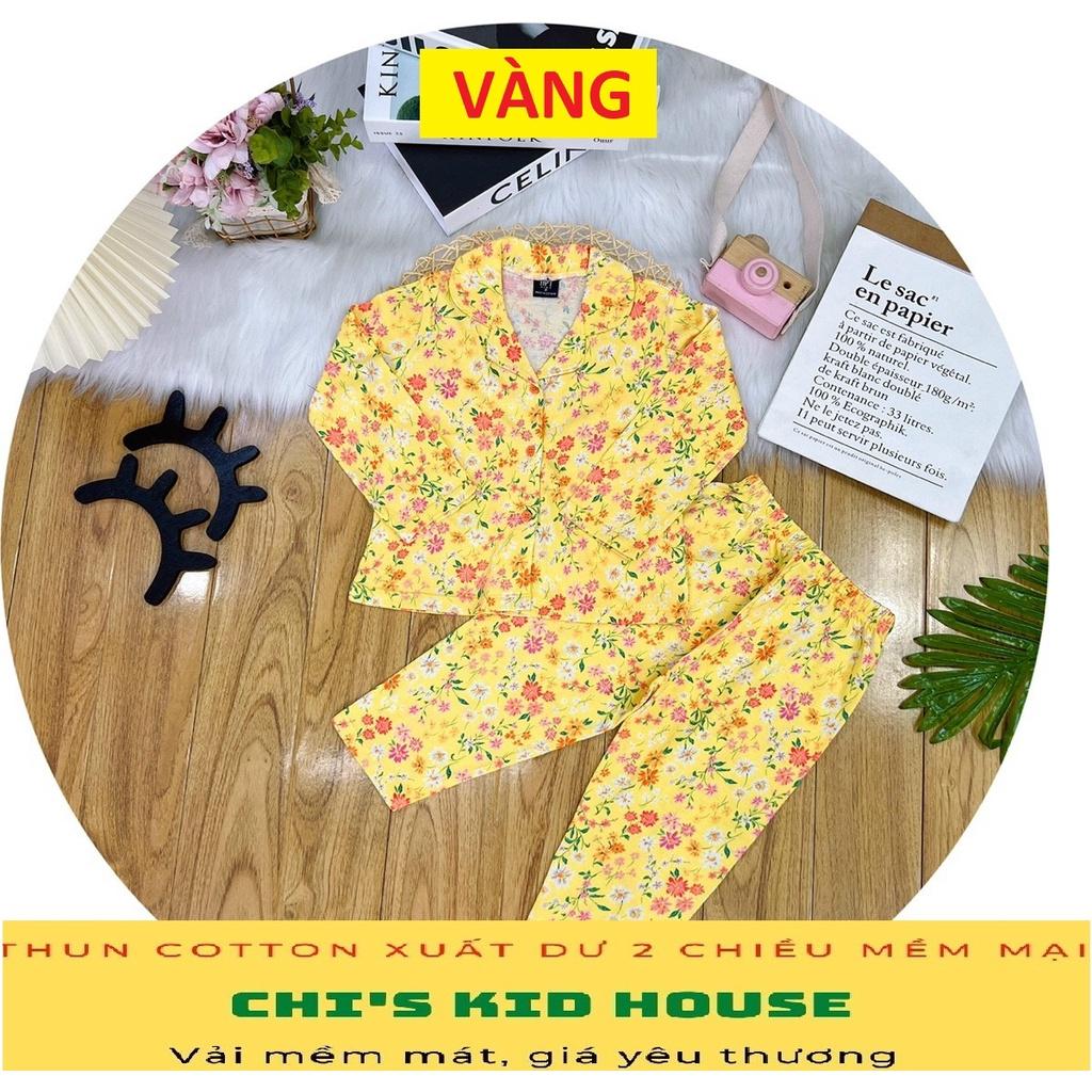 ĐỒ BỘ DÀI TAY/ PYJAMA THUN COTTON 2 CHIỀU XUẤT DƯ CHO BÉ MẶC NGỦ 9-25KG